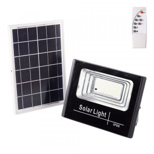 Proyector LED Solar 45W 6500K Panel: 6V/6W Batería: 3,2V/3000MaH Control Remoto
